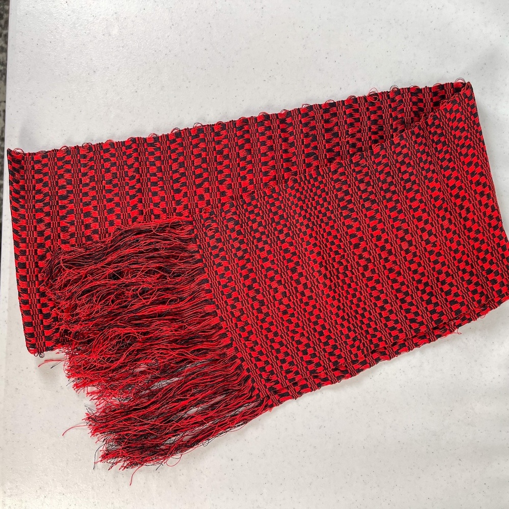 Silk Scarf with Fringe